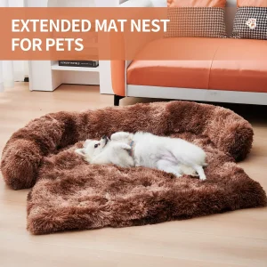 Calming Fluffy Plush Bed for med-lg pets