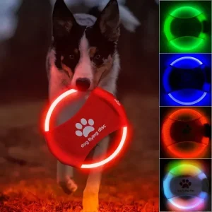 Dog Flying Discs 3 Modes Glowing LED Lights