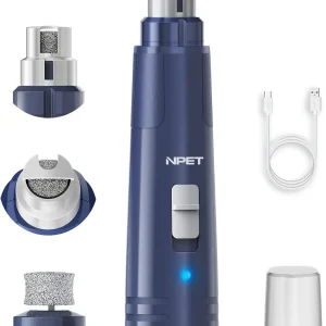 PET Nail Grinder w/ Guard, 2-Speed LED Light